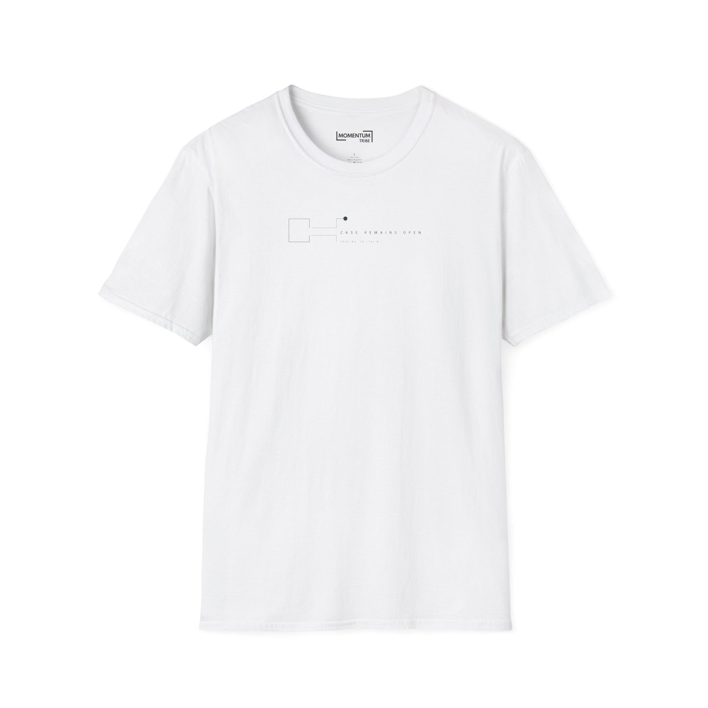 Minimalist 'Case Remains Open' Tee - Subtle Graphic White T-Shirt