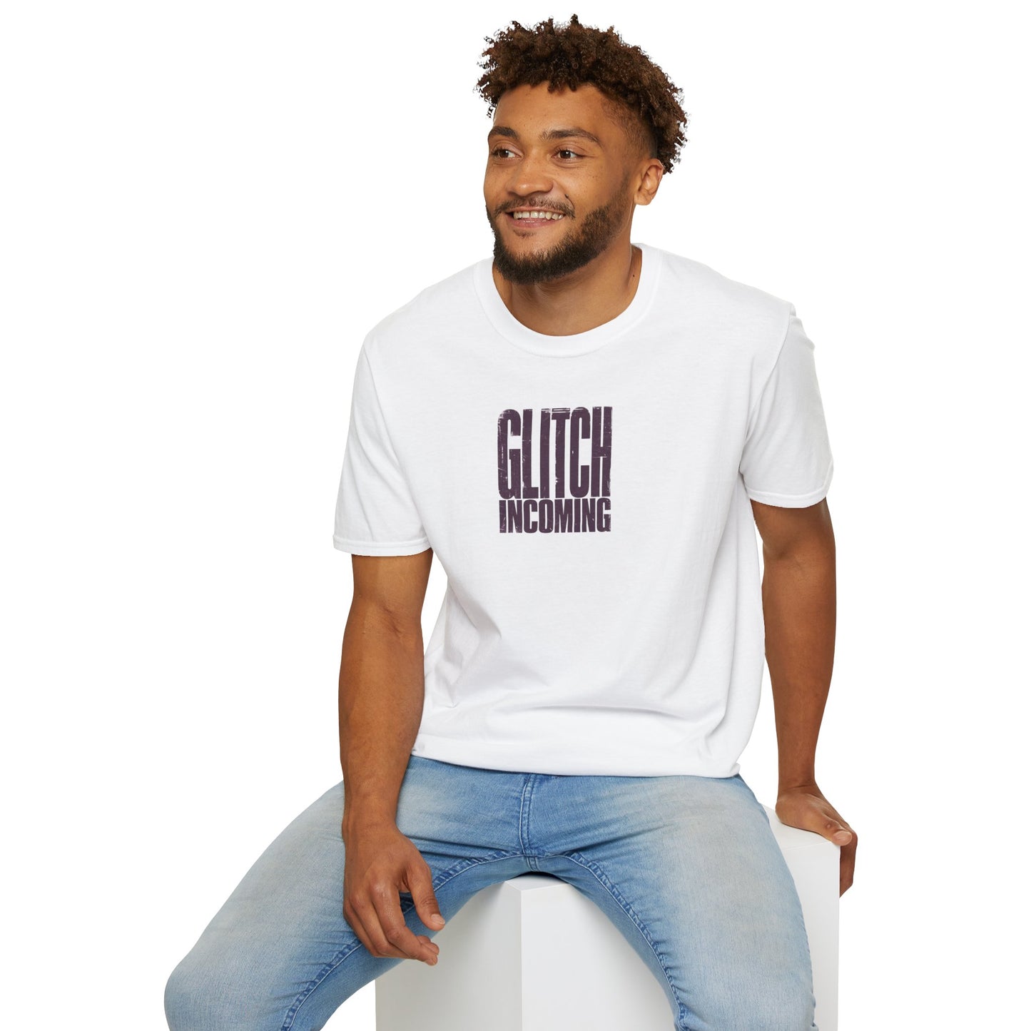Glitch Incoming T-Shirt - Retro Distorted Typography Tee