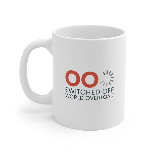Switched Off World Overload Mug - 11oz White Coffee Cup